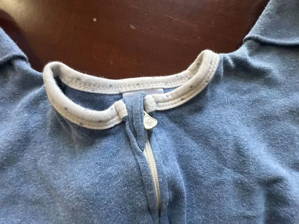 SwaddleDesigns Transitional Swaddle Sack Wearable Blanket Medium Heathered Denim